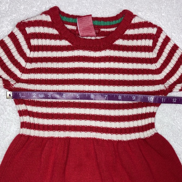 Jingled & joy candy cane Stripes jingle bell elf sweater dress small 5/6 - Picture 4 of 6